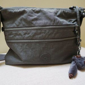 EUC Genuine Kipling Grey Crossbody Bag